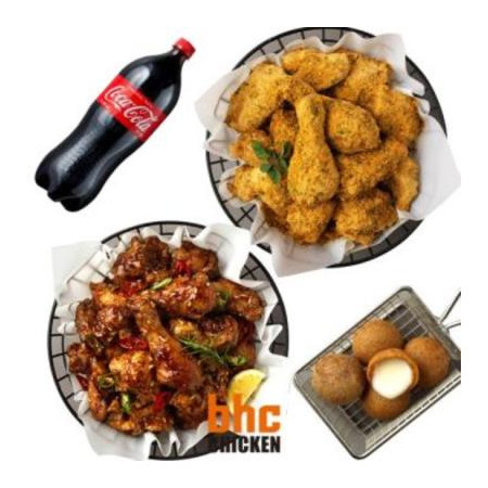 BHC 뿌링클+맛초킹+치즈볼+콜라1.25L