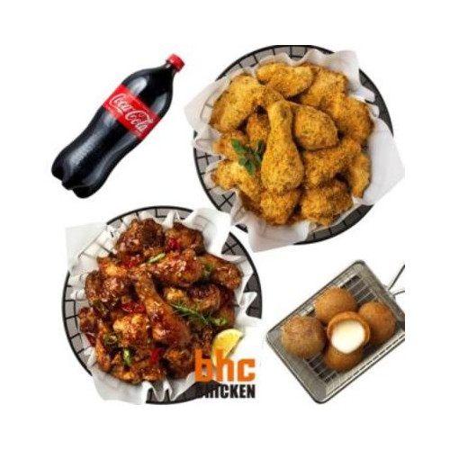 BHC 뿌링클+맛초킹+치즈볼+콜라1.25L