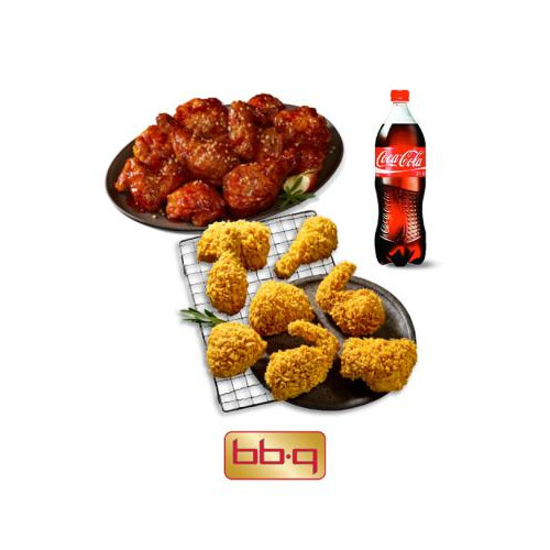 BBQ 황금올리브치킨+BBQ 양념치킨+콜라1.25L