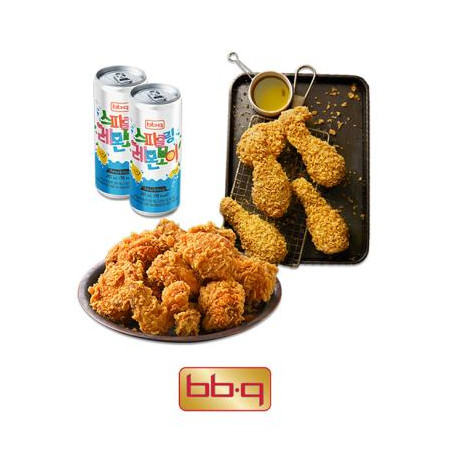 BBQ 황금올리브닭다리+크리스피반마리+레몬보이2캔