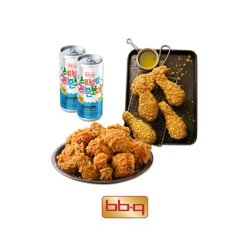 BBQ 황금올리브닭다리+크리스피반마리+레몬보이2캔