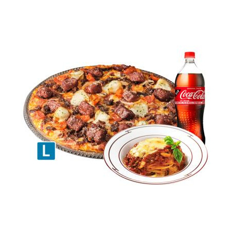 도미노피자 와일드 와일드 웨스트 스테이크 피자 L+뉴치볼+콜라 1.25L