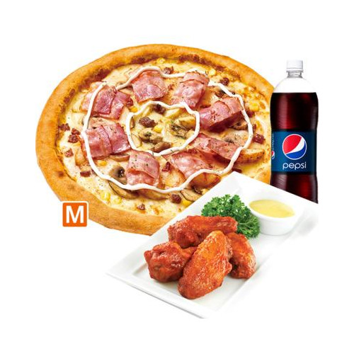 미스터피자 포테이토M+핫윙4+콜라1.25